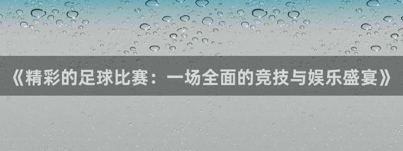 《精彩的足球比赛：一场全面的竞技与娱乐盛宴》