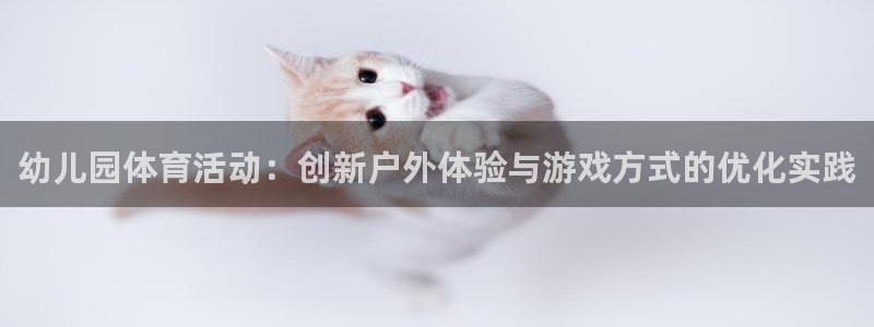 678体育：幼儿园体育活动：创新户外体验与游戏方式的优化实践